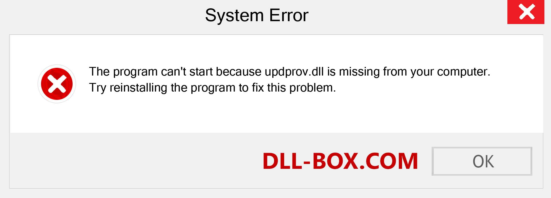  updprov.dll file is missing?. Download for Windows 7, 8, 10 - Fix  updprov dll Missing Error on Windows, photos, images